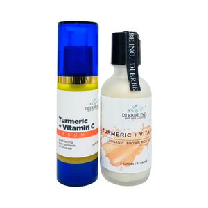 Turmeric Face Serum Oil + Turmeric Brightening Rice Scrub